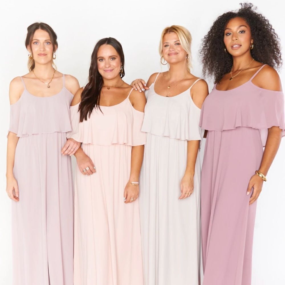 Show Me Your MUMU XXL Pink Maxi Dress formal Evening Like NEW Caitlin Ruffle